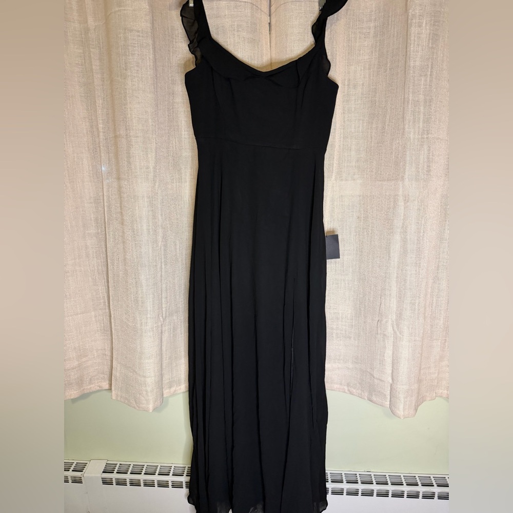 Lulu's Classic Black Strapless Dress